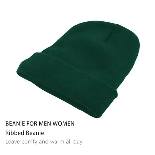 ZOORON 1&2 Pack Beanie for Men Women Slouchy Beanie Hats Winter Knit Caps Soft Ski Hat Unisex - 3