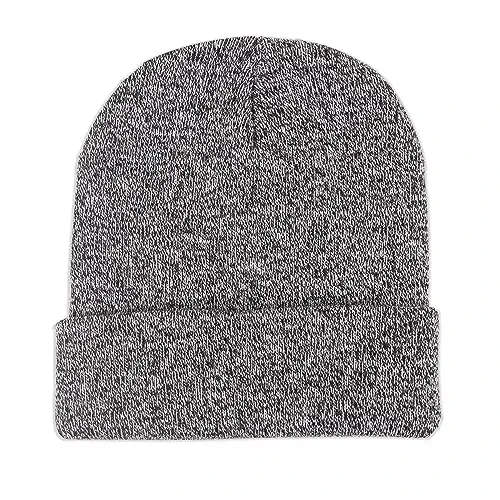 ZOORON 1&2 Pack Beanie for Men Women Slouchy Beanie Hats Winter Knit Caps Soft Ski Hat Unisex - 1
