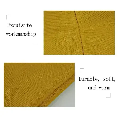 ZOORON 1&2 Pack Beanie for Men Women Slouchy Beanie Hats Winter Knit Caps Soft Ski Hat Unisex - 3