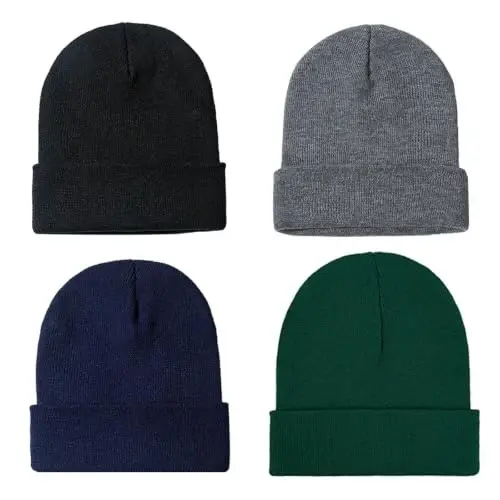 ZOORON Beanie for Men Women Slouchy Winter Beanie Hats Cuffed Skull Caps | Unisex, Double-Layer Warmth, Soft, Secure Fit, Windproof, Idea for Outdoor Work,Ski, Dog Walking, Daily use, Mens Gifts - 1