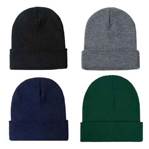ZOORON Beanie for Men Women Slouchy Winter Beanie Hats Cuffed Skull Caps | Unisex, Double-Layer Warmth, Soft, Secure Fit, Windproof, Idea for Outdoor Work,Ski, Dog Walking, Daily use, Mens Gifts - ZOORON