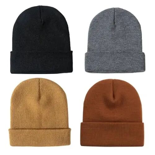 ZOORON Beanie for Men Women Slouchy Winter Beanie Hats Cuffed Skull Caps | Unisex, Double-Layer Warmth, Soft, Secure Fit, Windproof, Idea for Outdoor Work,Ski, Dog Walking, Daily use, Mens Gifts - ZOORON