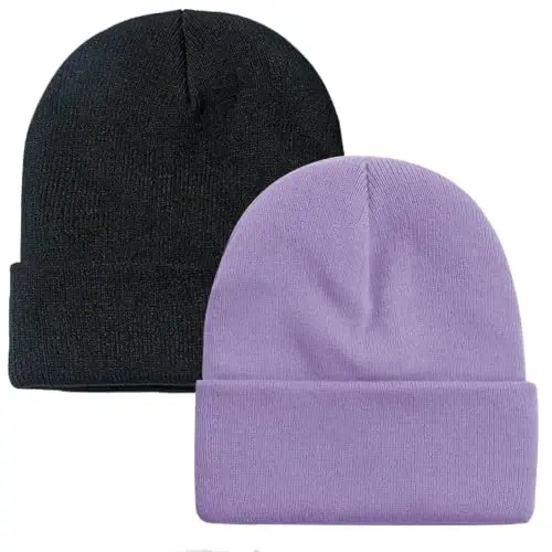 ZOORON Beanie for Men Women Slouchy Winter Beanie Hats Cuffed Skull Caps | Unisex, Double-Layer Warmth, Soft, Secure Fit, Windproof, Idea for Outdoor Work,Ski, Dog Walking, Daily use, Mens Gifts - 1