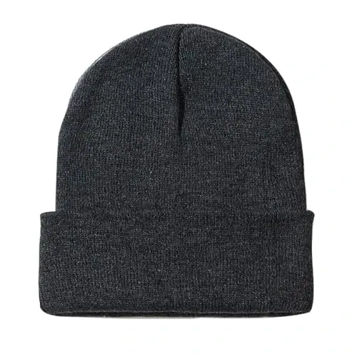 ZOORON Beanie for Men Women Slouchy Winter Beanie Hats Cuffed Skull Caps | Unisex, Double-Layer Warmth, Soft, Secure Fit, Windproof, Idea for Outdoor Work,Ski, Dog Walking, Daily use, Mens Gifts - 1