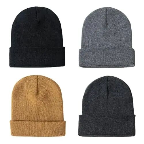 ZOORON Beanie for Men Women Slouchy Winter Beanie Hats Cuffed Skull Caps | Unisex, Double-Layer Warmth, Soft, Secure Fit, Windproof, Idea for Outdoor Work,Ski, Dog Walking, Daily use, Mens Gifts - ZOORON