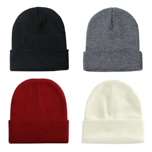 ZOORON Beanie for Men Women Slouchy Winter Beanie Hats Cuffed Skull Caps | Unisex, Double-Layer Warmth, Soft, Secure Fit, Windproof, Idea for Outdoor Work,Ski, Dog Walking, Daily use, Mens Gifts - 1