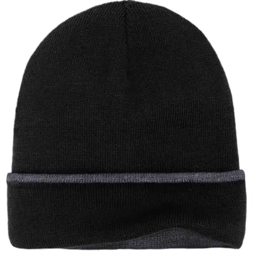 ZOORON 1 & 2 Packs Beanie for Men Women Warm Winter Hats Acrylic Knit Cuffed Beanie Cap Unisex - 2