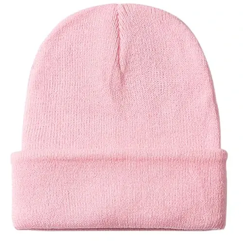 ZOORON 1 & 2 Packs Beanie for Men Women Warm Winter Hats Acrylic Knit Cuffed Beanie Cap Unisex - 6