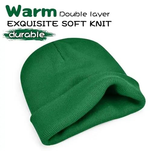 ZOORON Beanie for Men Women Warm Winter Hat Unisex Soft Knit Cuffed Beanie Skull Cap - ZOORON