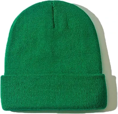 ZOORON 1 & 2 Packs Beanie for Men Women Warm Winter Hats Acrylic Knit Cuffed Beanie Cap Unisex - 6
