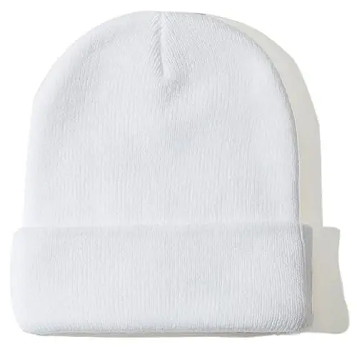 ZOORON 1 & 2 Packs Beanie for Men Women Warm Winter Hats Acrylic Knit Cuffed Beanie Cap Unisex - 1