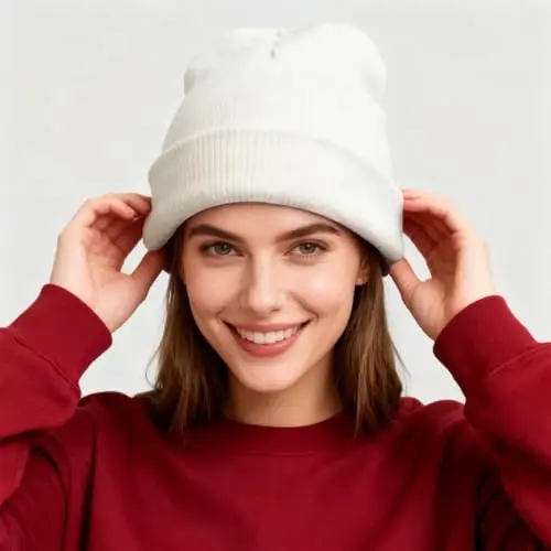 ZOORON 1 & 2 Packs Beanie for Men Women Warm Winter Hats Acrylic Knit Cuffed Beanie Cap Unisex - 3