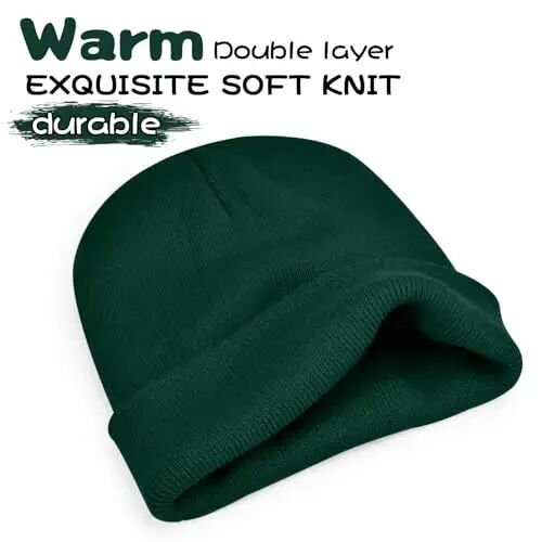 ZOORON Beanie for Men Women Warm Winter Hat Unisex Soft Knit Cuffed Beanie Skull Cap - ZOORON