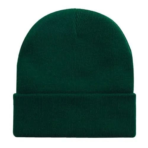 ZOORON 1 & 2 Packs Beanie for Men Women Warm Winter Hats Acrylic Knit Cuffed Beanie Cap Unisex - 6