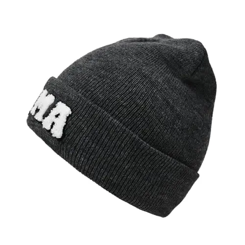 ZOORON 1 & 2 Packs Beanie for Men Women Warm Winter Hats Acrylic Knit Cuffed Beanie Cap Unisex - ZOORON (1)