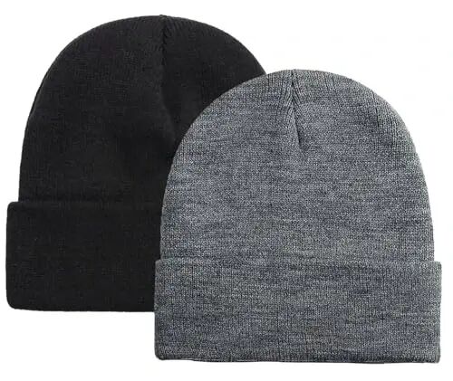 ZOORON Beanie for Men Women Warm Winter Hat Unisex Soft Knit Cuffed Beanie Skull Cap - ZOORON