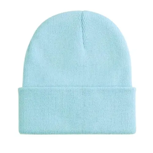 ZOORON 1&2 Pack Beanie for Men Women Slouchy Beanie Hats Winter Knit Caps Soft Ski Hat Unisex - 1