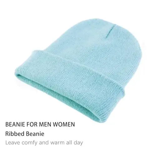 ZOORON 1&2 Pack Beanie for Men Women Slouchy Beanie Hats Winter Knit Caps Soft Ski Hat Unisex - 2