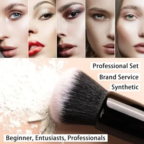 ZOREYA Makeup Brushes - 15 Pcs Premium Bamboo Charcoal Infused Bristles Makeup Brush Set, Foundation Concealers Eye Shadows Make Up Brush,Eyeliner Brushes(White) - 3