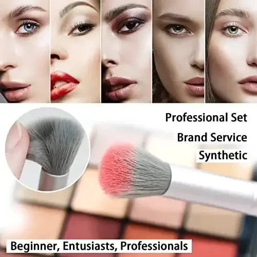 ZOREYA Makeup Brushes - 15 Pcs Premium Bamboo Charcoal Infused Bristles Makeup Brush Set, Foundation Concealers Eye Shadows Make Up Brush,Eyeliner Brushes(White) - RAFFAELLO (1)