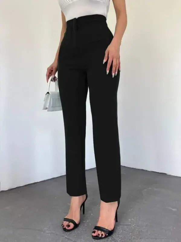 Zra Pileli Havuç Pantolon -Siyah - 2