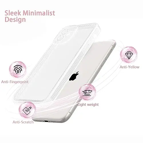 ZTOFERA iPhone 11 6.1 dyuym uchun mo'ljallangan, Ayollar qizlar uchun yoqimli tiniq g'ilof, iPhone 11 uchun yaltiroq yaltiroq moslashuvchan yumshoq TPU silikon bamper himoya qopqog'i, Tiniq - 3