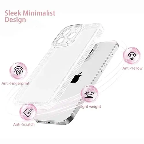 ZTOFERA iPhone 13 Pro Max 6.7 dyuym uchun mo'ljallangan, Ayollar qizlar uchun yoqimli tiniq g'ilof, iPhone 13 Pro Max uchun jozibali yaltiroq moslashuvchan yumshoq TPU silikon bamper himoya qopqog'i, Tiniq - 3