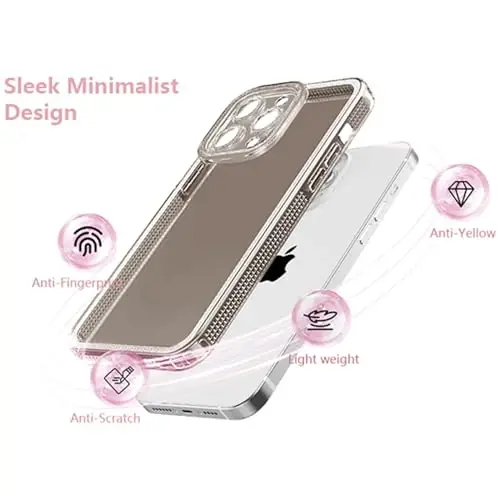 ZTOFERA iPhone 14 Pro Max 6.7 dyuym uchun mo'ljallangan, Ayollar qizlar uchun yoqimli tiniq g'ilof, iPhone 14 Pro Max uchun yaltiroq jilter moslashuvchan yumshoq TPU silikon bamper himoya qopqog'i, Kulrang - 3