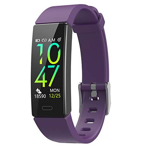 ZURURU Fitness Tracker with Blood Pressure Heart Rate Sleep Health Monitor for Men and Women, Upgraded Waterproof Activity Tracker Watch, Step Calorie Counter Pedometer Purple - 1