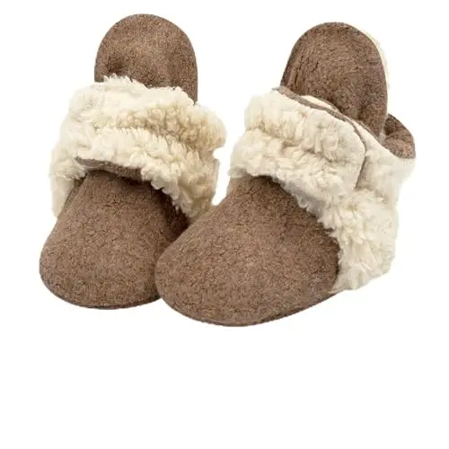Zutano Baby Boys' Cozie Fleece Baby Booties With Grippers 