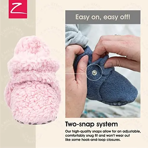 Zutano Baby Furry Fleece Booties with Grippers, Organic Cotton Lining | Warm protection,Easy on and off,Flexible fit,Everyday versatility,Gentle on delicate skin,Thoughtful design - 3