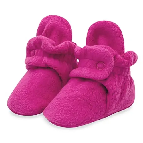 Zutano Baby Boys' Cozie Fleece Baby Booties With Grippers 