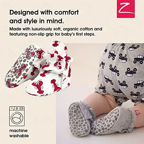 Zutano Organic Baby Booties Newborn Infant, Lost Baby Socks Solution, Unisex, Girl, Boy, 0-3, 3-6, 6-12, 12-18, 18-24 Months - 2