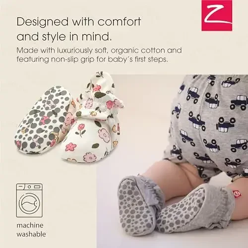 Zutano Organic Baby Booties Newborn Infant, Lost Baby Socks Solution, Unisex, Girl, Boy, 0-3, 3-6, 6-12, 12-18, 18-24 Months - 2