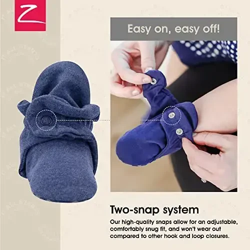 Zutano Organic Baby Booties Newborn Infant, Lost Baby Socks Solution, Unisex, Girl, Boy, 0-3, 3-6, 6-12, 12-18, 18-24 Months - 3
