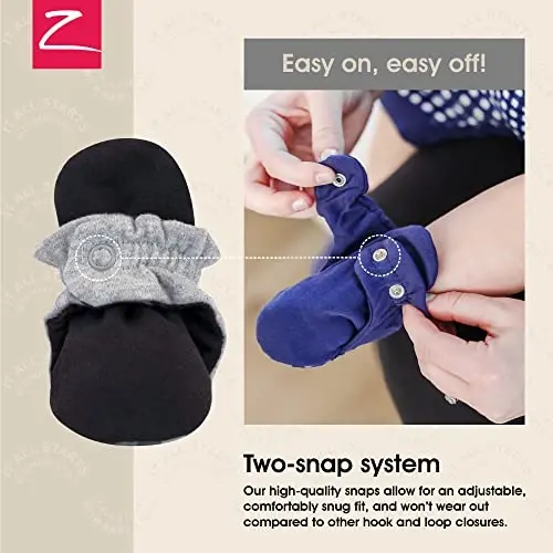 Zutano Organic Baby Booties Newborn Infant, Lost Baby Socks Solution, Unisex, Girl, Boy, 0-3, 3-6, 6-12, 12-18, 18-24 Months - 3