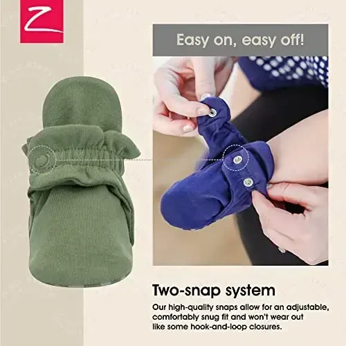 Zutano Organic Baby Booties Newborn Infant, Lost Baby Socks Solution, Unisex, Girl, Boy, 0-3, 3-6, 6-12, 12-18, 18-24 Months - 3
