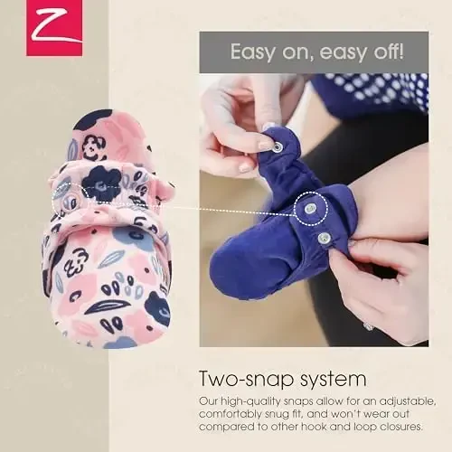 Zutano Organic Baby Booties Newborn Infant, Lost Baby Socks Solution, Unisex, Girl, Boy, 0-3, 3-6, 6-12, 12-18, 18-24 Months - 3