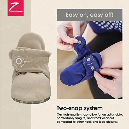 Zutano Organic Baby Booties Newborn Infant, Lost Baby Socks Solution, Unisex, Girl, Boy, 0-3, 3-6, 6-12, 12-18, 18-24 Months - 3