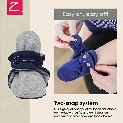 Zutano Organic Baby Booties Newborn Infant, Lost Baby Socks Solution, Unisex, Girl, Boy, 0-3, 3-6, 6-12, 12-18, 18-24 Months - 3