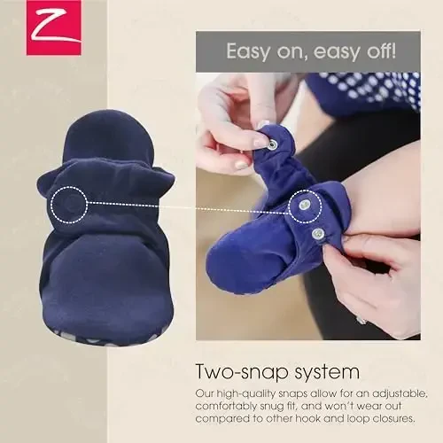 Zutano Organic Baby Booties Newborn Infant, Lost Baby Socks Solution, Unisex, Girl, Boy, 0-3, 3-6, 6-12, 12-18, 18-24 Months - 3