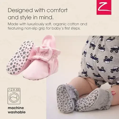 Zutano Organic Baby Booties Yenidoğan Bebek, Kayıp Bebek Çorapları Çözümü, Unisex, Kız, Erkek, 0-3, 3-6, 6-12, 12-18, 18-24 Ay - 3