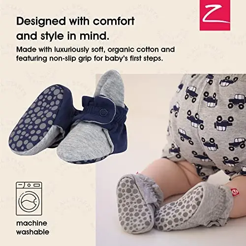 Zutano Organic Baby Booties Newborn Infant, Lost Baby Socks Solution, Unisex, Girl, Boy, 0-3, 3-6, 6-12, 12-18, 18-24 Months - 2