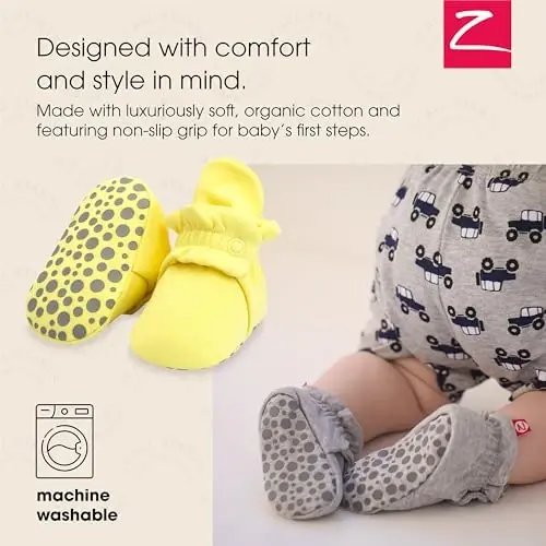 Zutano Organic Baby Booties Newborn Infant, Lost Baby Socks Solution, Unisex, Girl, Boy, 0-3, 3-6, 6-12, 12-18, 18-24 Months - 2