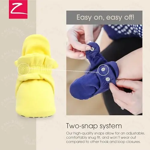 Zutano Organic Baby Booties Newborn Infant, Lost Baby Socks Solution, Unisex, Girl, Boy, 0-3, 3-6, 6-12, 12-18, 18-24 Months - 3
