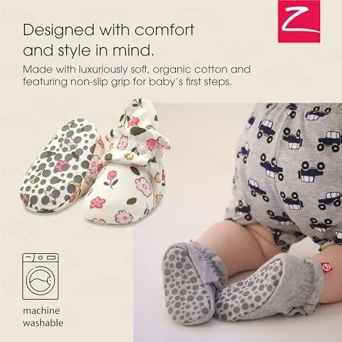 Zutano Organic Baby Booties Newborn Infant, Lost Baby Socks Solution, Unisex, Girl, Boy, 0-3, 3-6, 6-12, 12-18, 18-24 Months - 2