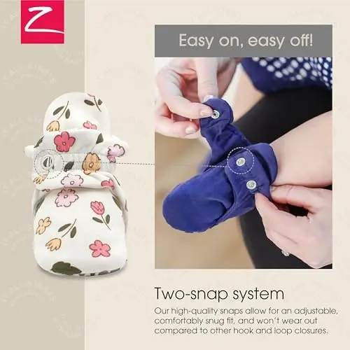 Zutano Organic Baby Booties Newborn Infant, Lost Baby Socks Solution, Unisex, Girl, Boy, 0-3, 3-6, 6-12, 12-18, 18-24 Months - 3