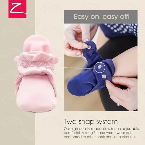 Zutano Organic Baby Booties Newborn Infant, Lost Baby Socks Solution, Unisex, Girl, Boy, 0-3, 3-6, 6-12, 12-18, 18-24 Months - 4