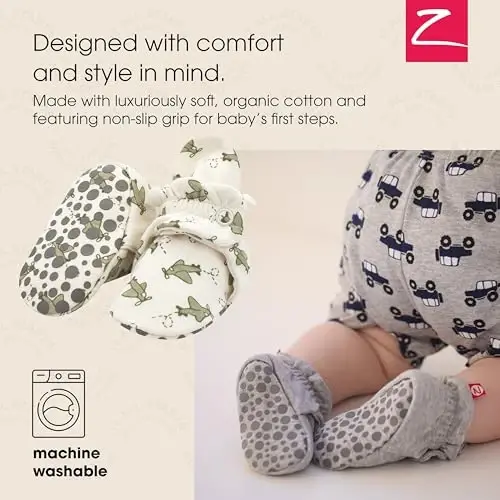 Zutano Organic Baby Booties Newborn Infant, Lost Baby Socks Solution, Unisex, Girl, Boy, 0-3, 3-6, 6-12, 12-18, 18-24 Months - 2