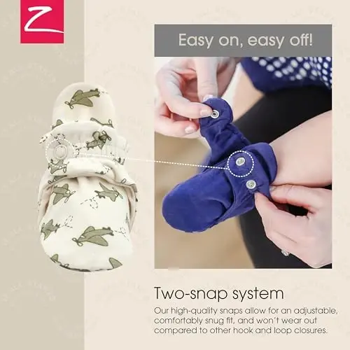 Zutano Organic Baby Booties Newborn Infant, Lost Baby Socks Solution, Unisex, Girl, Boy, 0-3, 3-6, 6-12, 12-18, 18-24 Months - 3